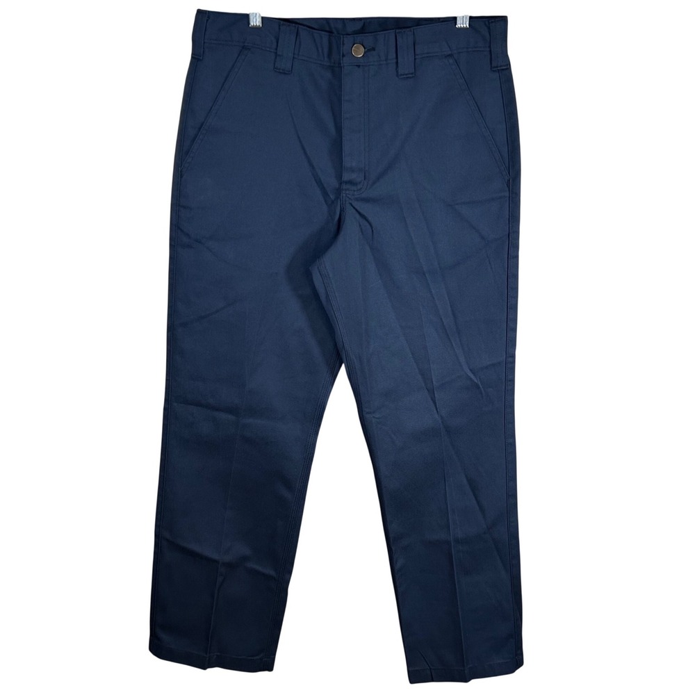Carhartt B290 NVY Blended Twill Uniform Pants Navy Blue 33x32 Mens Work Trousers